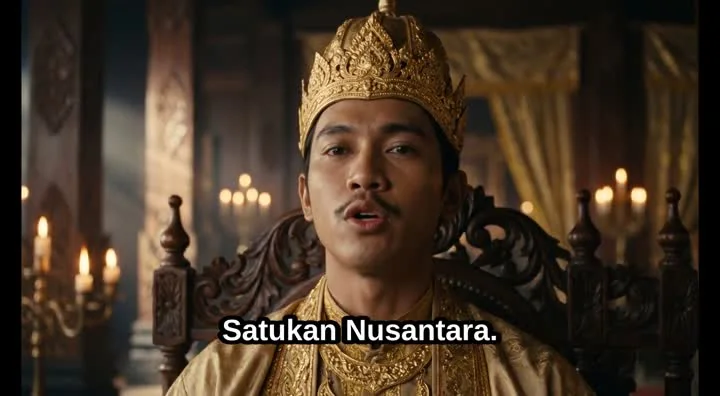 Satu frame klip dengan subtitel tertanam dalam tampilan “Besar dengan garis tepi”.